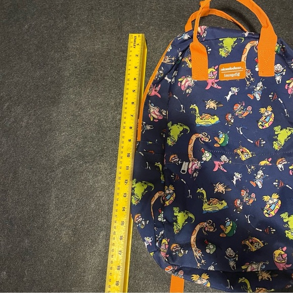 Loungefly Blue and Orange Backpack with Cartoon Print main image 12